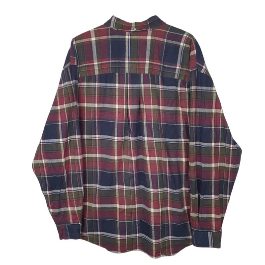 Mens Red Eddie Bauer Flannel  Shirt