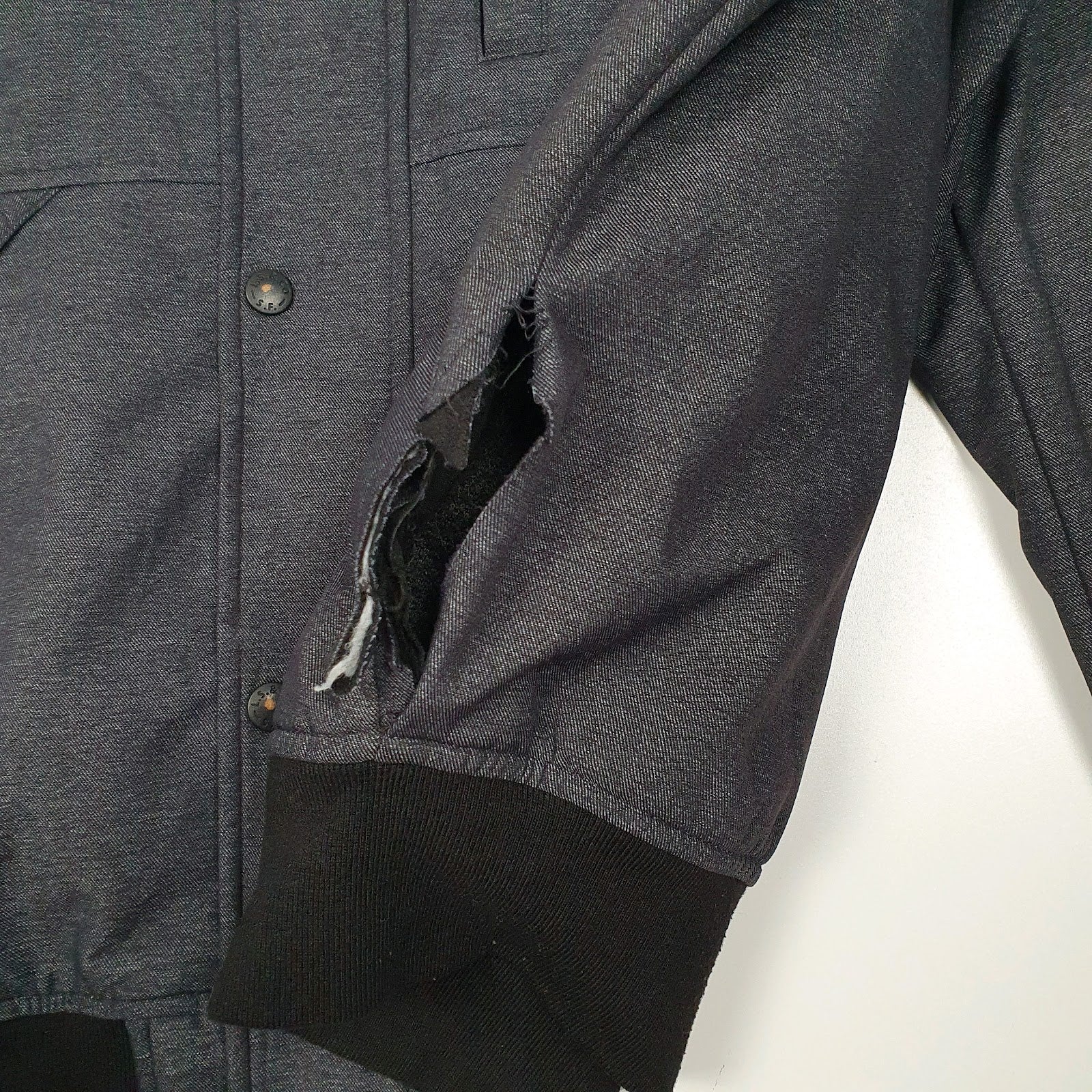 Mens Navy Levis Sherpa Lined Active  Coat