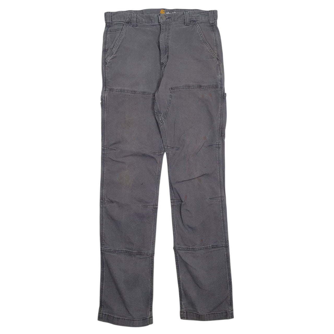 Mens Grey Carhartt Double Knee Carpenter Trousers