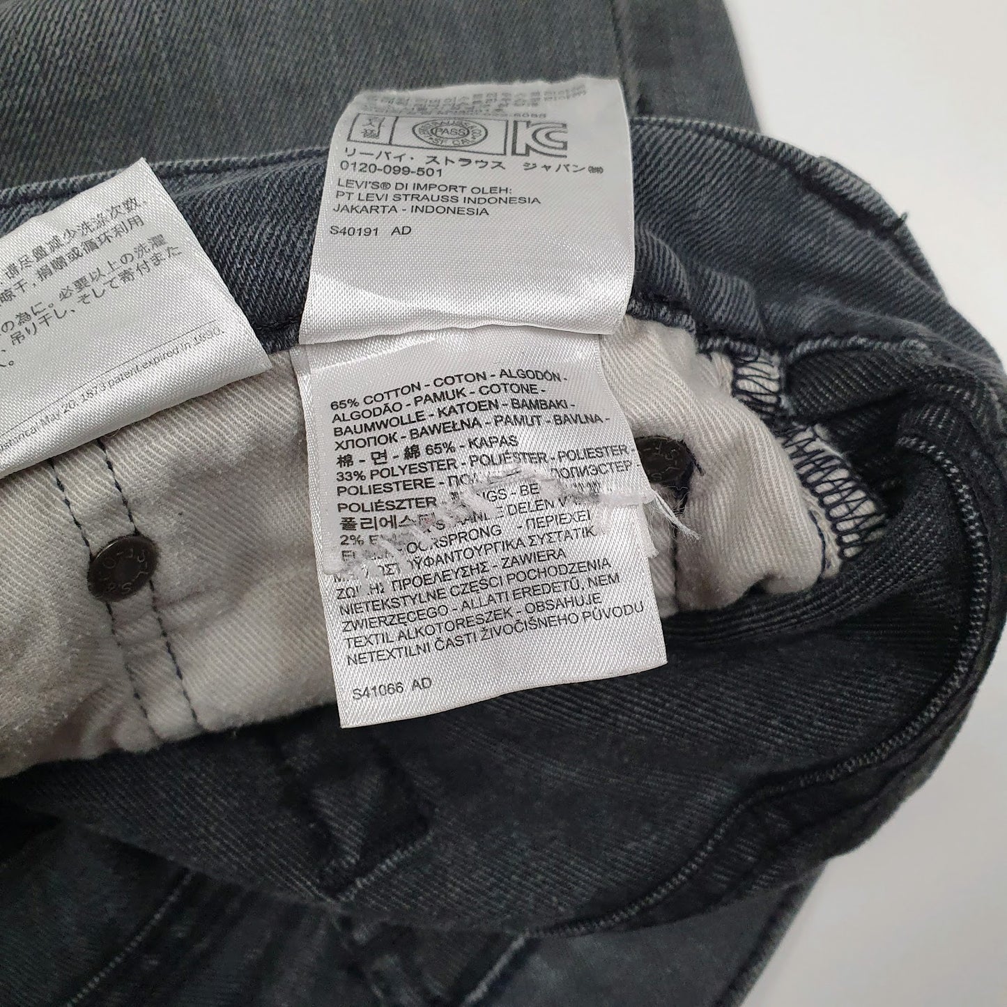 Mens Grey Levis   Jeans