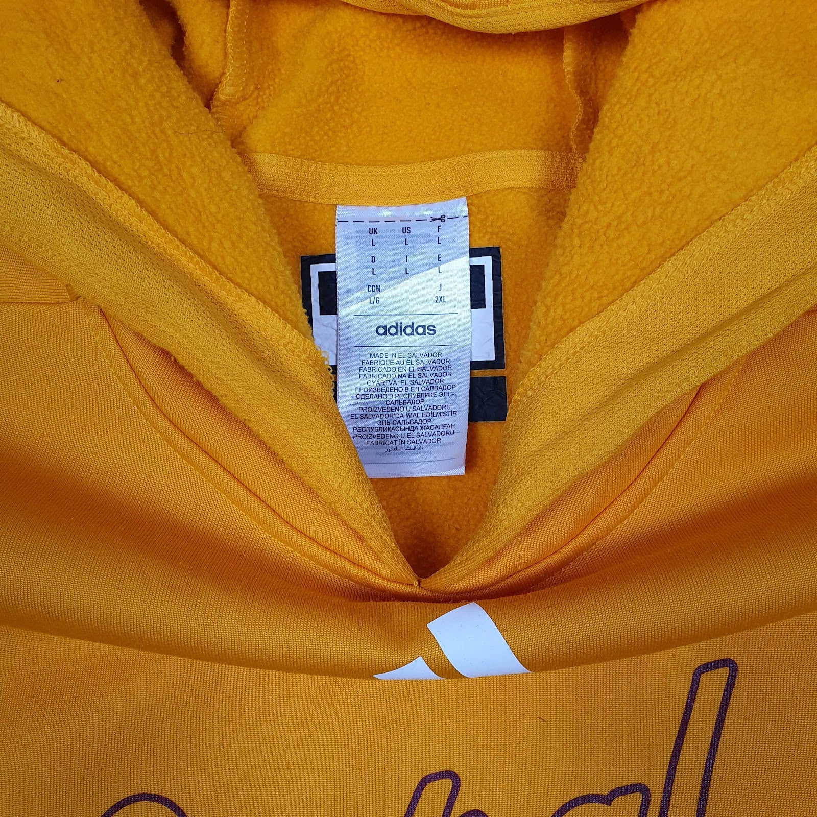 Mens Yellow Adidas Central Michigan Hoodie Jumper