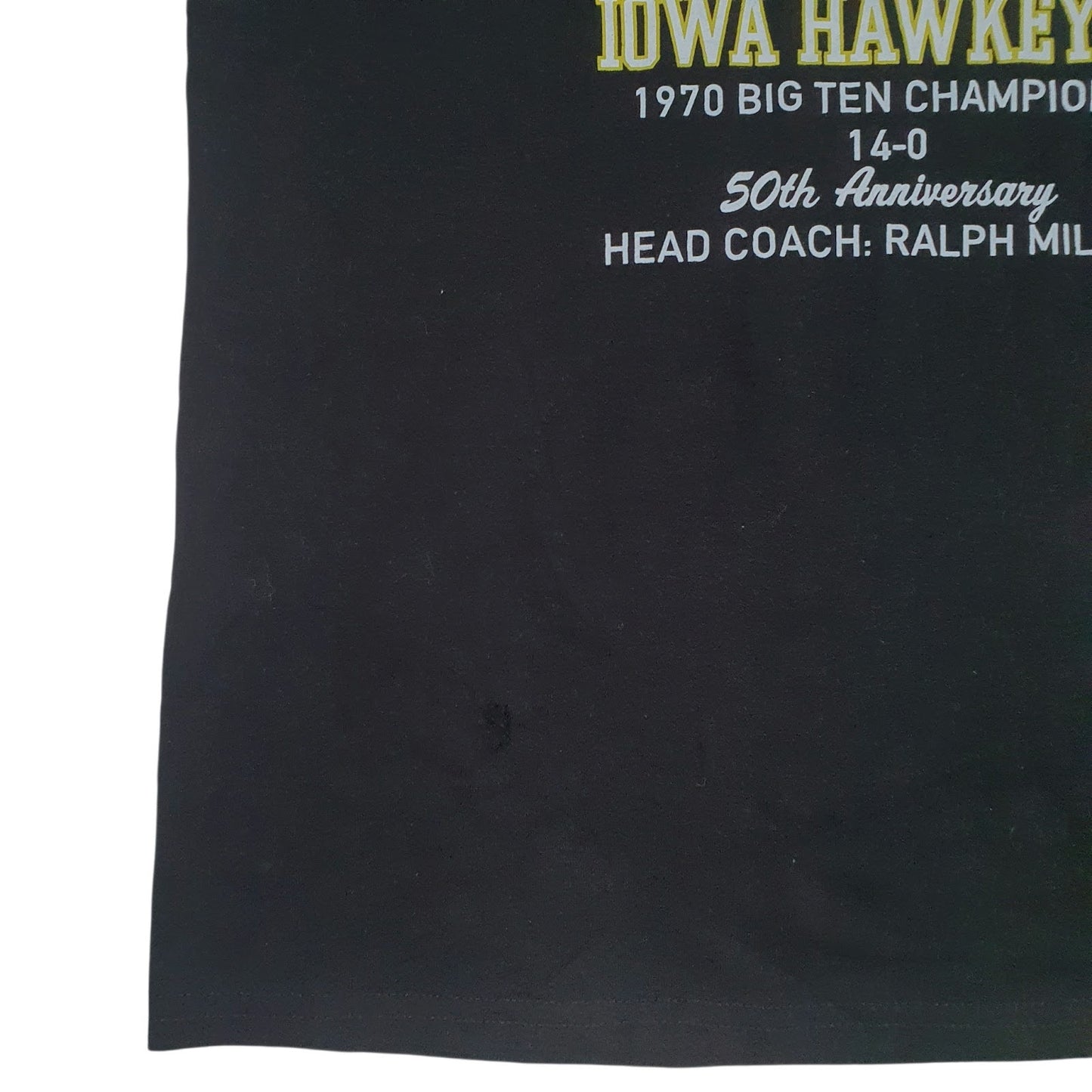 Mens Black Gildan Iowa Hawkeyes  T Shirt