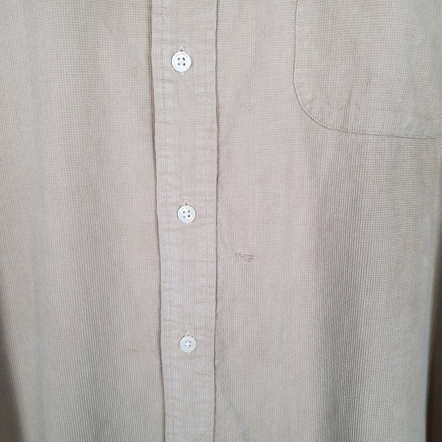 Mens Beige Tommy Hilfiger Thick Vintage 2000s Golf  Shirt