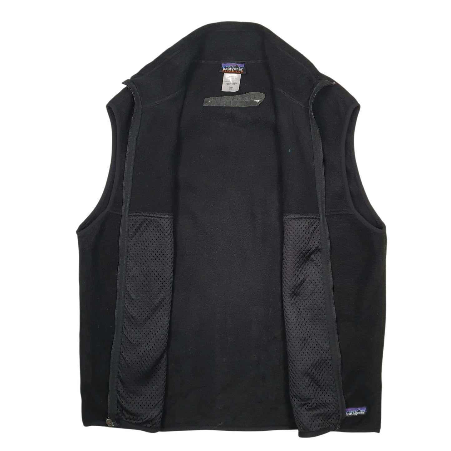 Mens Black Patagonia Synchilla Gilet Jumper