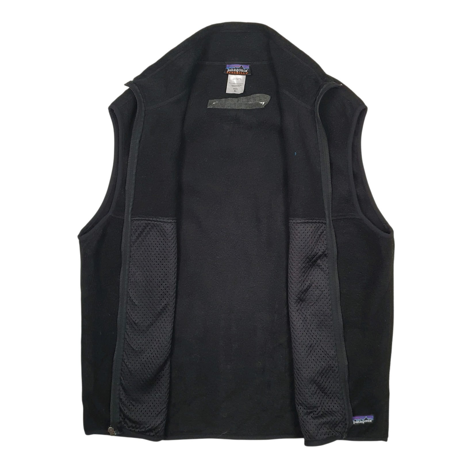 Mens Black Patagonia Synchilla Gilet Jumper
