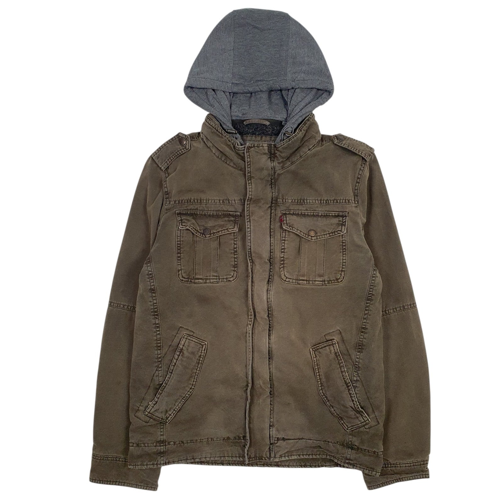 Mens Green Levis Sherpa Lined  Coat