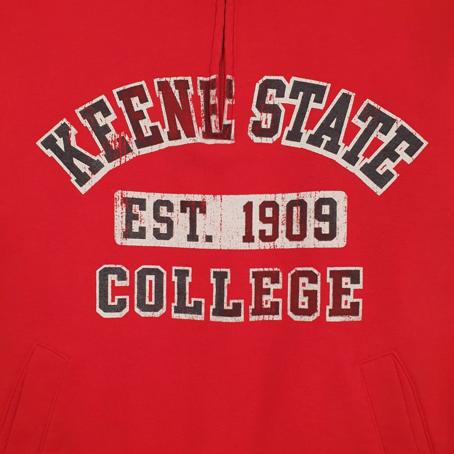 Mens Red Champion Keene State College Quarter Zip Jumper