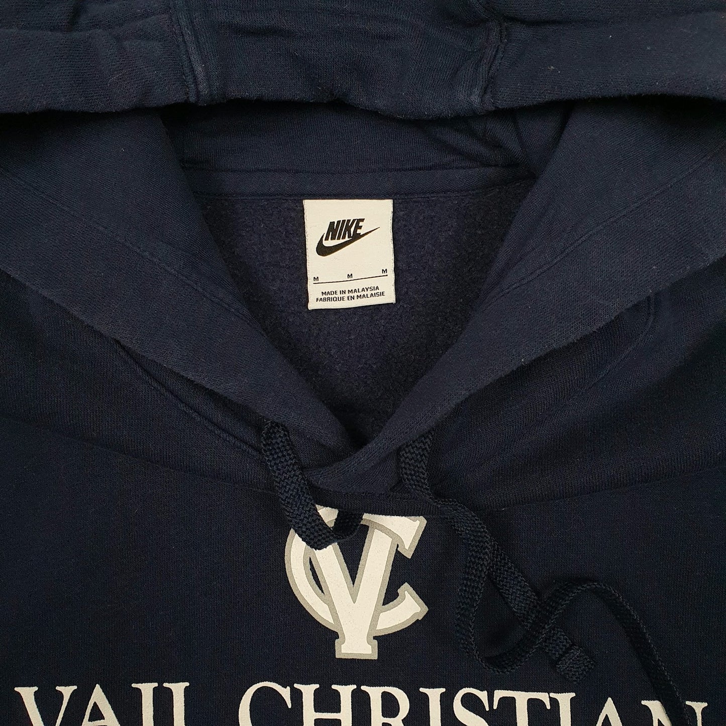 Mens Navy Nike Vail Christian Volleyball Hoodie Jumper