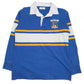 Mens Blue Uniform Basics Rugby Long Sleeve Polo Shirt