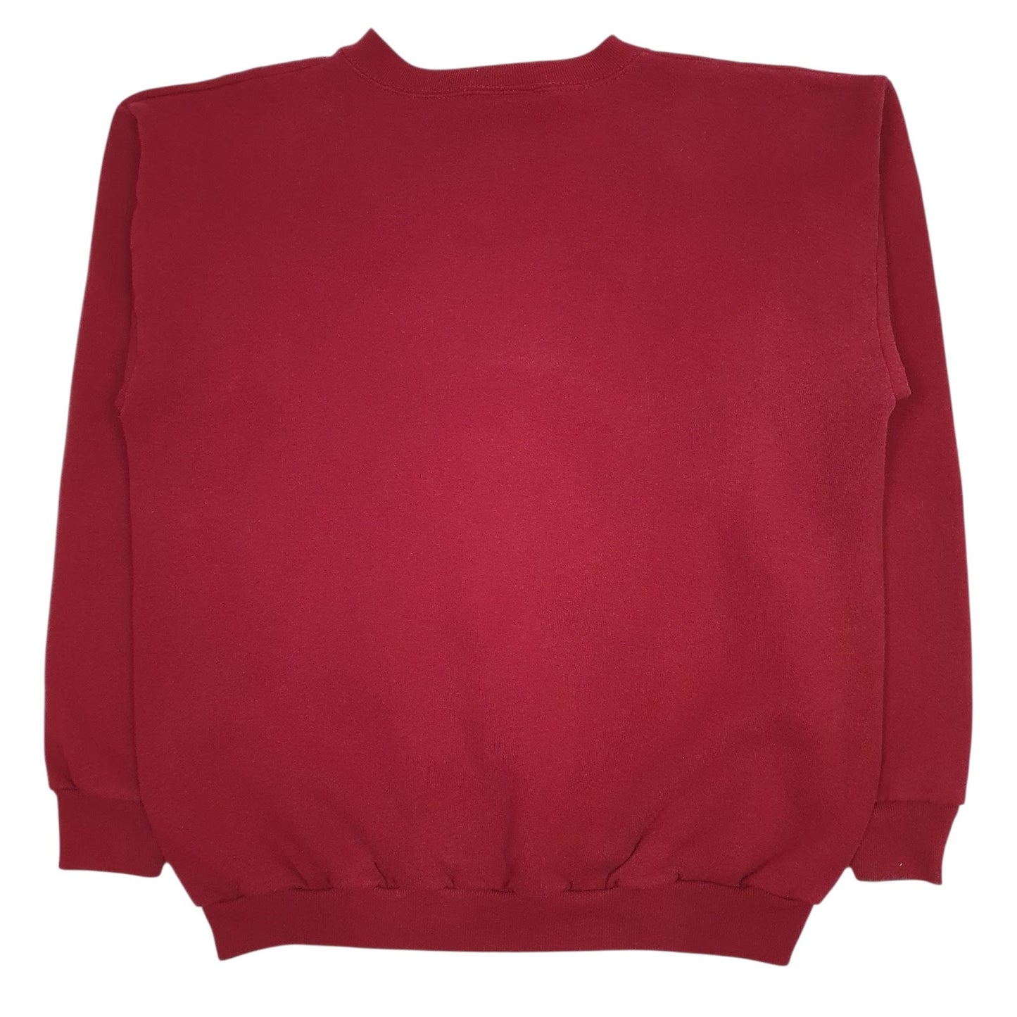 Mens Red Tultex Graphic Vintage 90s Made In USA Crewneck Jumper