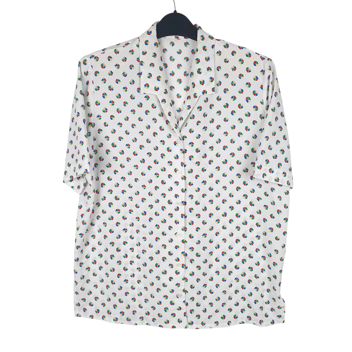 Womens White Pierbe  Short Sleeve Shirt