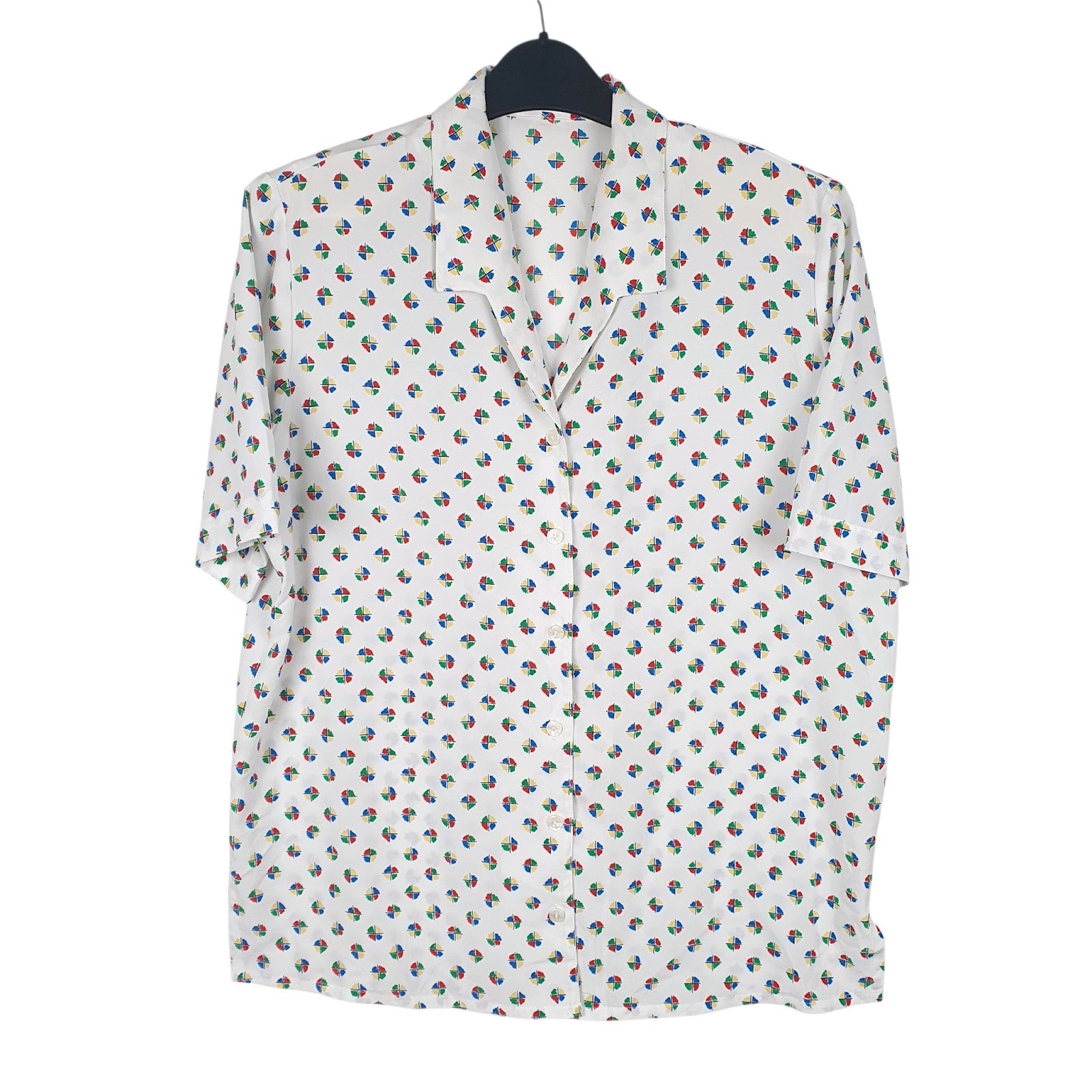 Womens White Pierbe  Short Sleeve Shirt