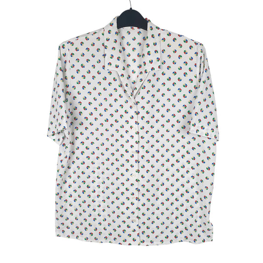 Womens White Pierbe  Short Sleeve Shirt