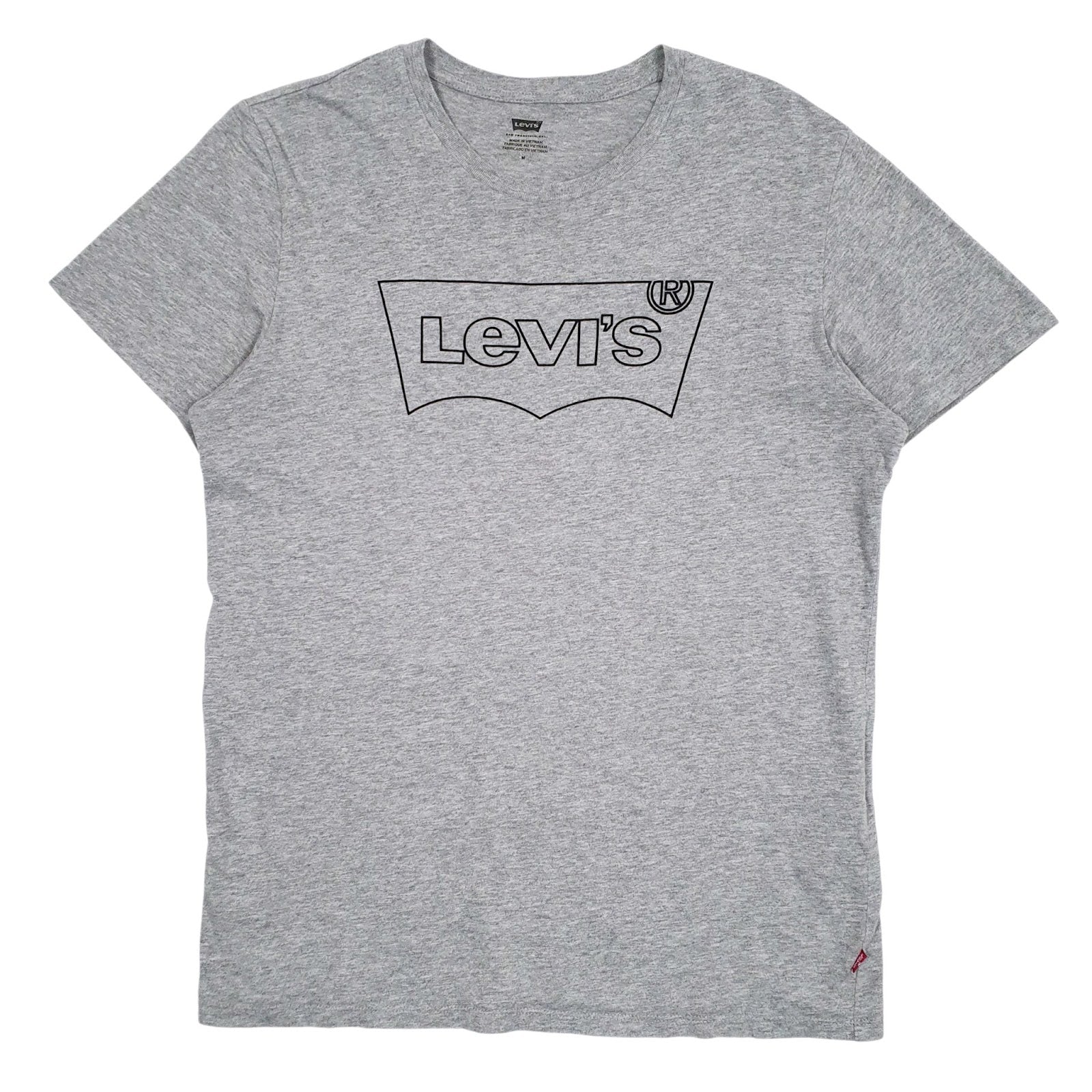 Mens Grey Levis Spellout Short Sleeve T Shirt