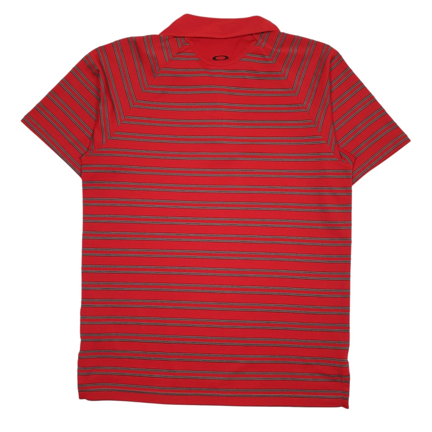 Mens Red Oakley Golf Hoodie Polo Shirt