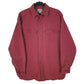 Mens Burgundy L.L.Bean Chamois Long Sleeve Shirt