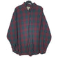 Mens Burgundy L.L.Bean Flannel Long Sleeve Shirt