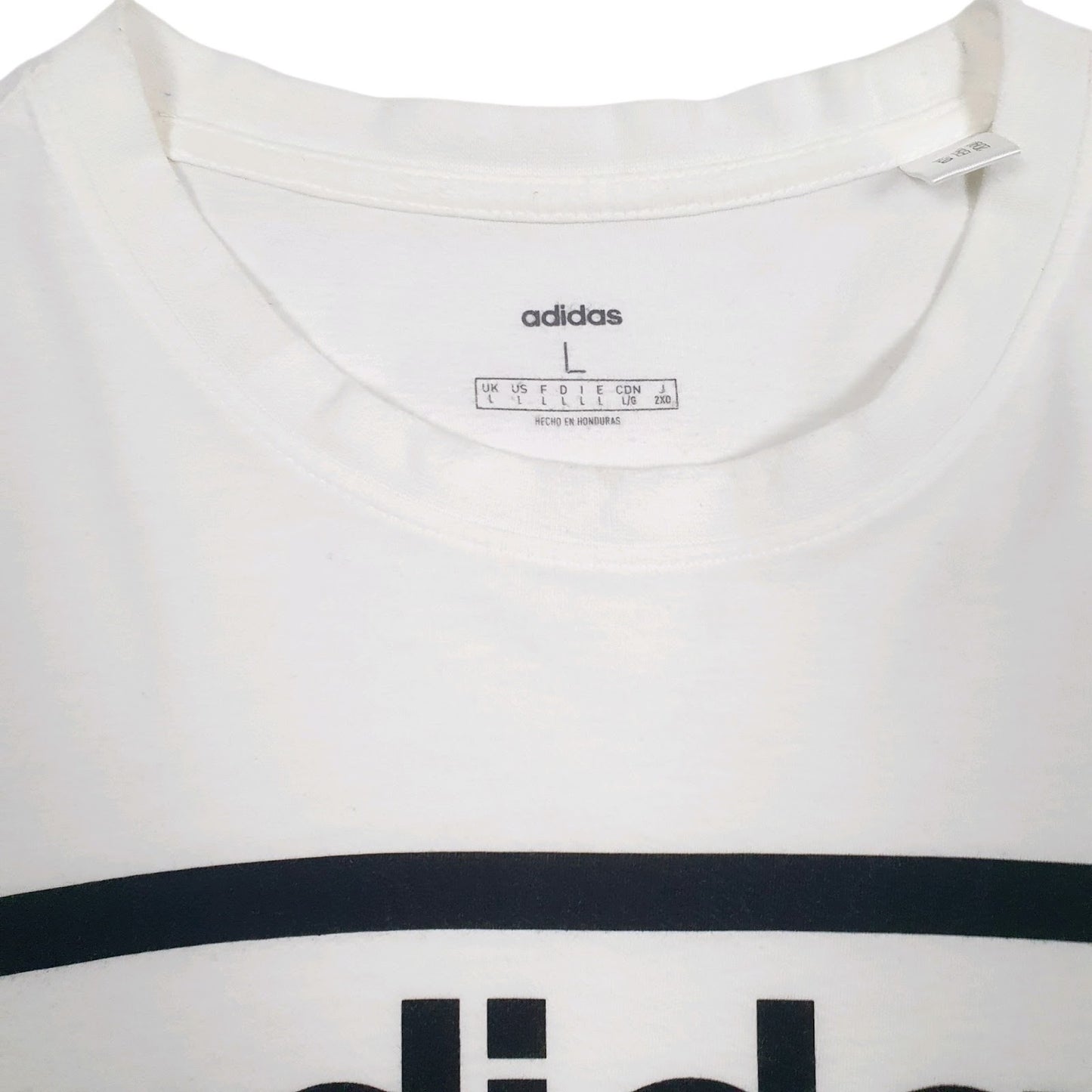 Mens White Adidas   T Shirt