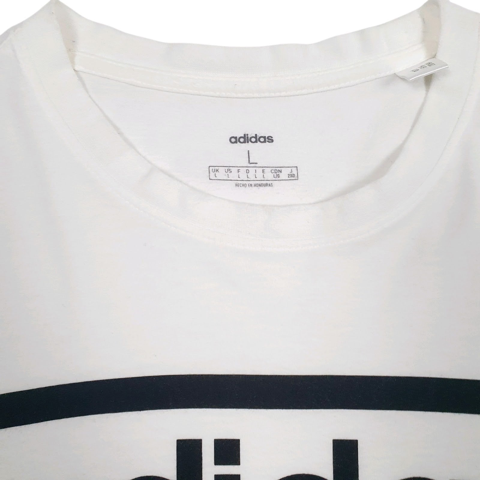 Mens White Adidas   T Shirt