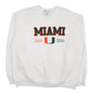 Mens White Champion Miami Hurricanes Crewneck Jumper