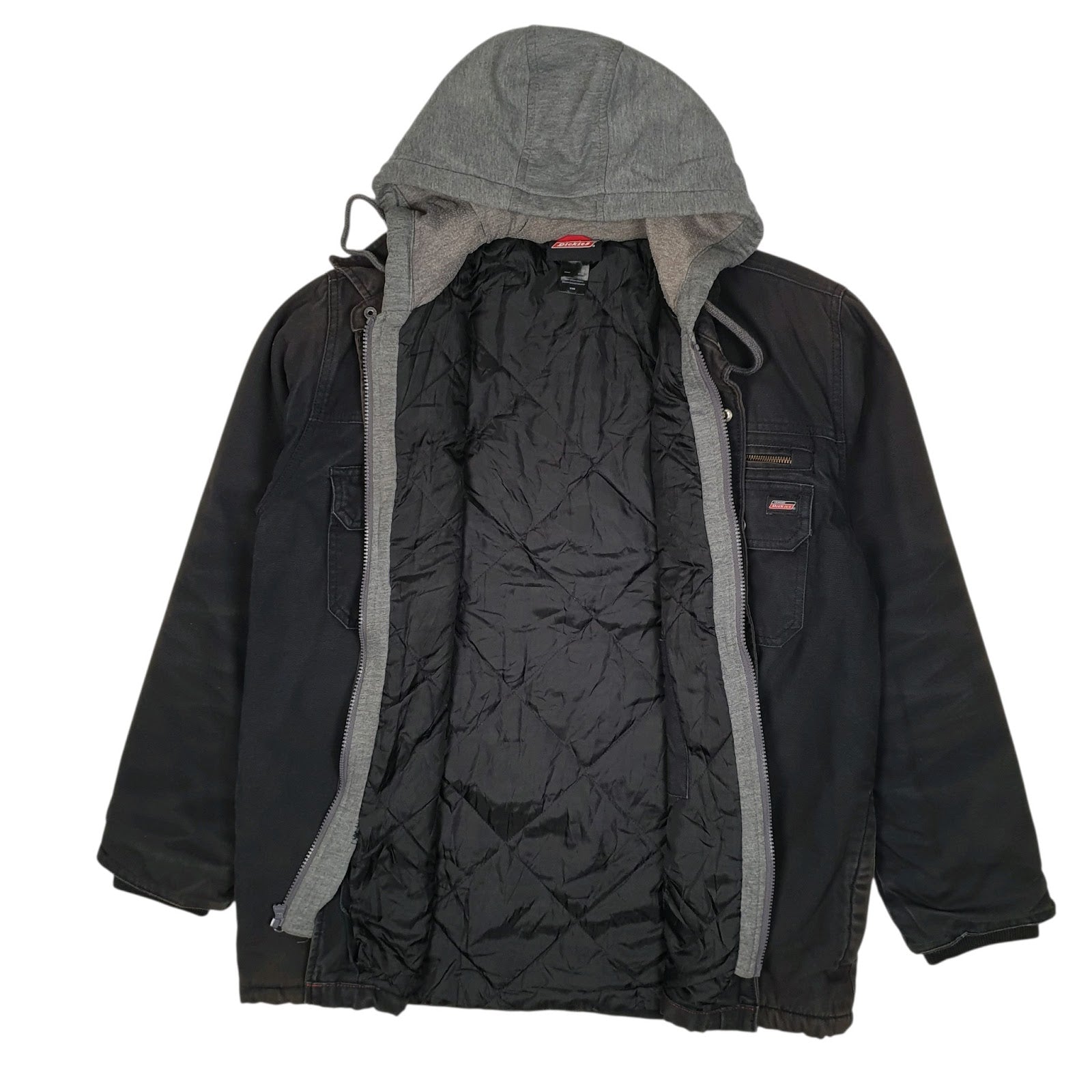 Mens Black Dickies Chore Hoodie  Coat