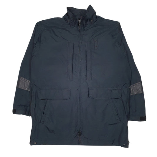 Mens Navy Blauer Vintage 90s Made In USA Windbreaker Oversized  Coat