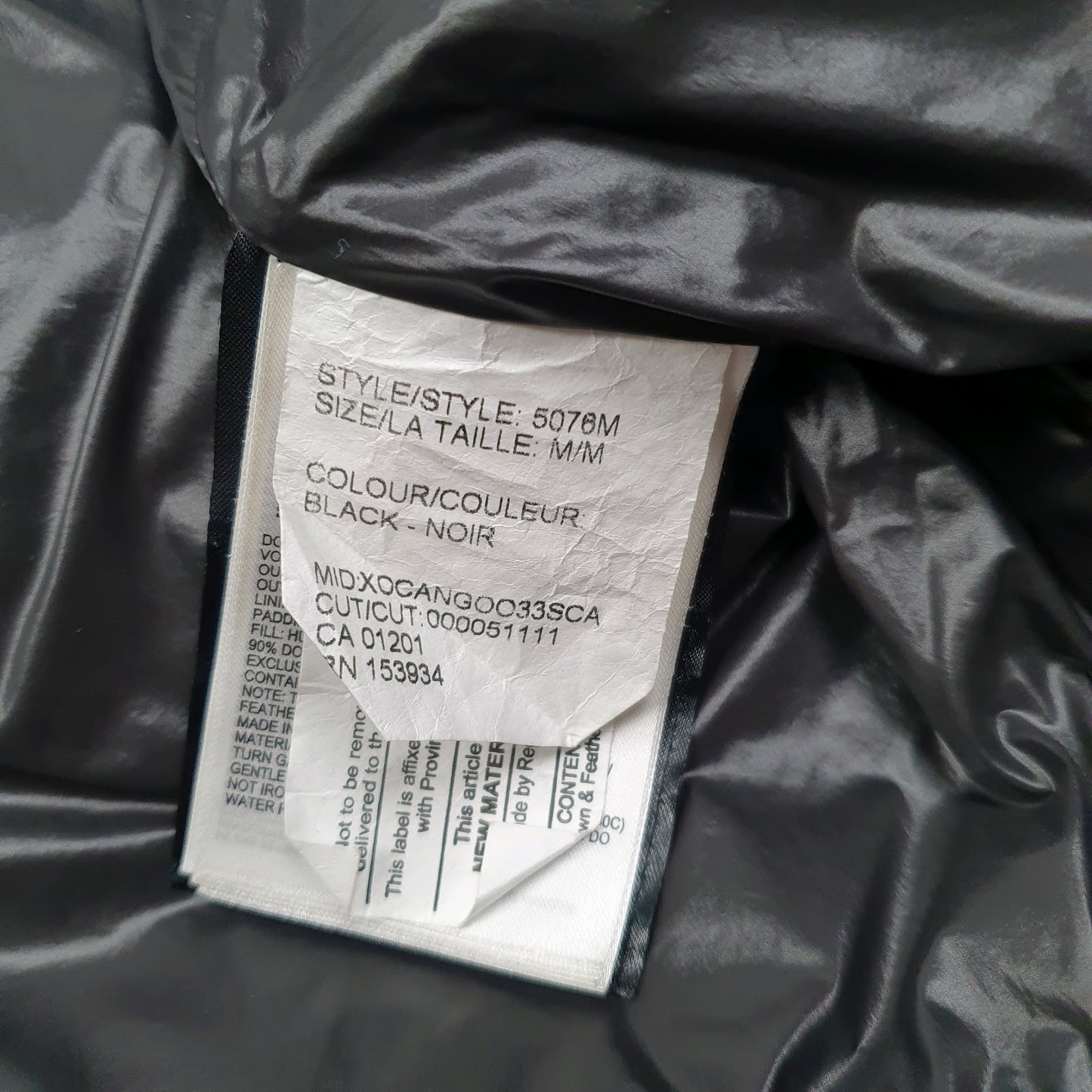 Mens Black Canada Goose Armstrong Parka Crewneck Coat