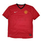 Mens Red Nike Manchester United FC Jersey Short Sleeve T Shirt