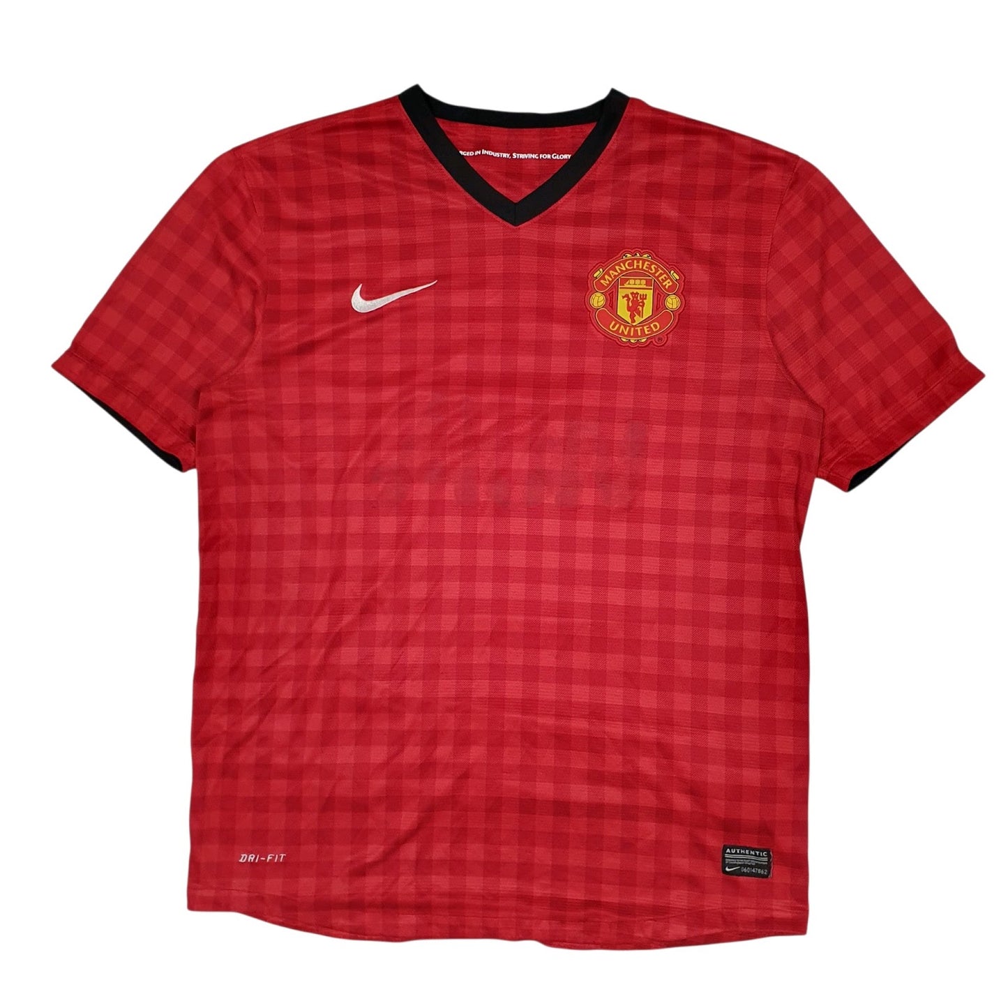 Mens Red Nike Manchester United FC Jersey Short Sleeve T Shirt