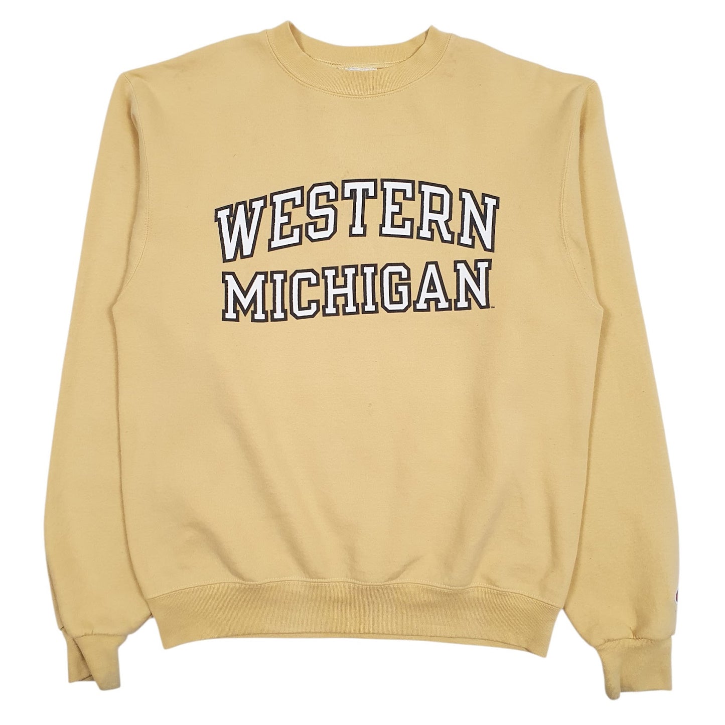 Mens Yellow Champion Western Michigan Crewneck Jumper