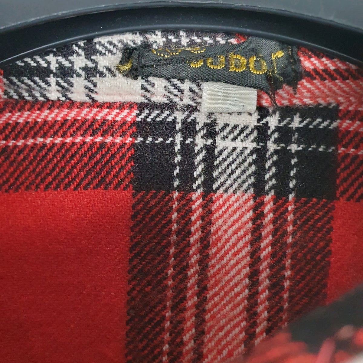 Mens Red Cobor Vintage Flannel Button Up  Shirt