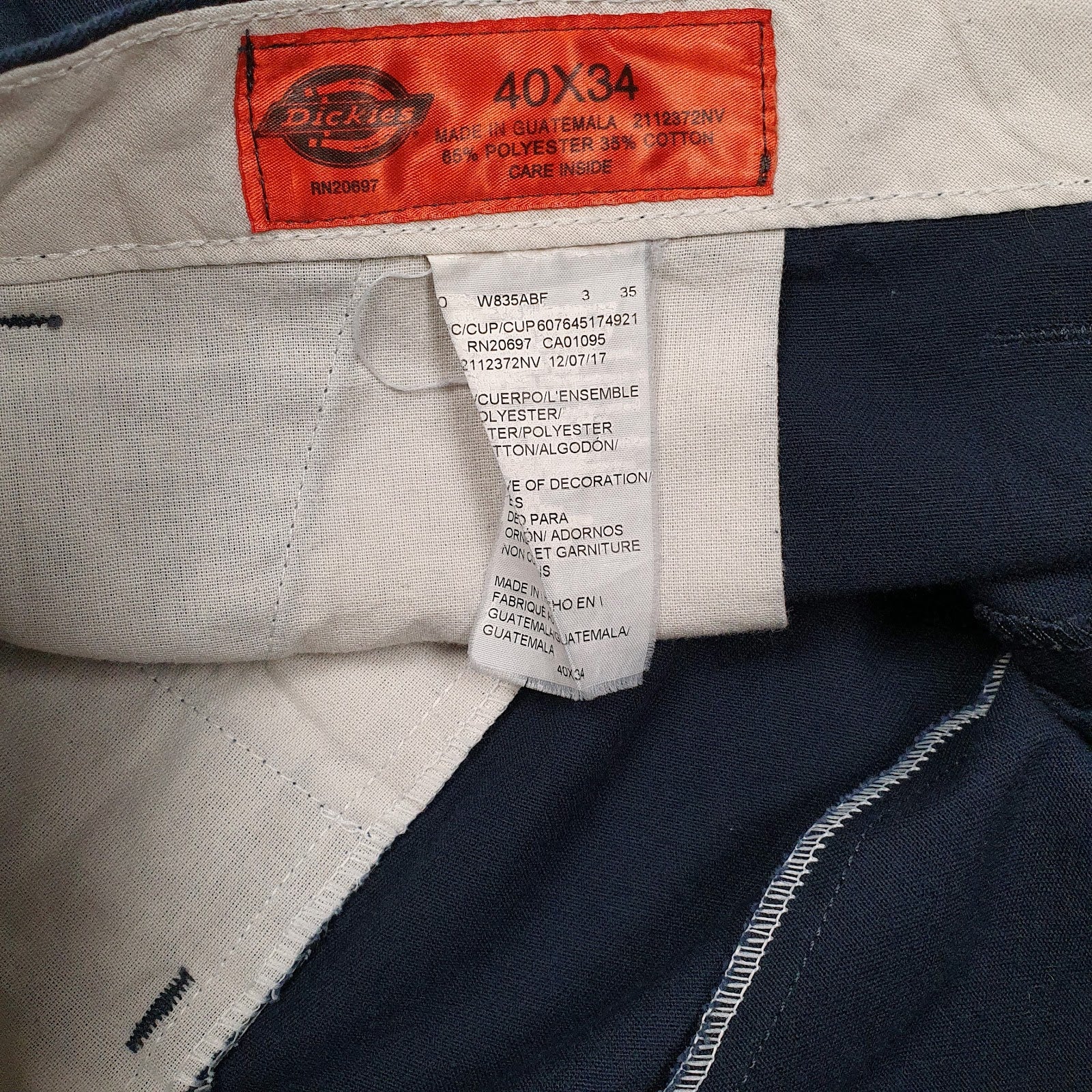 Mens Navy Dickies   Trousers