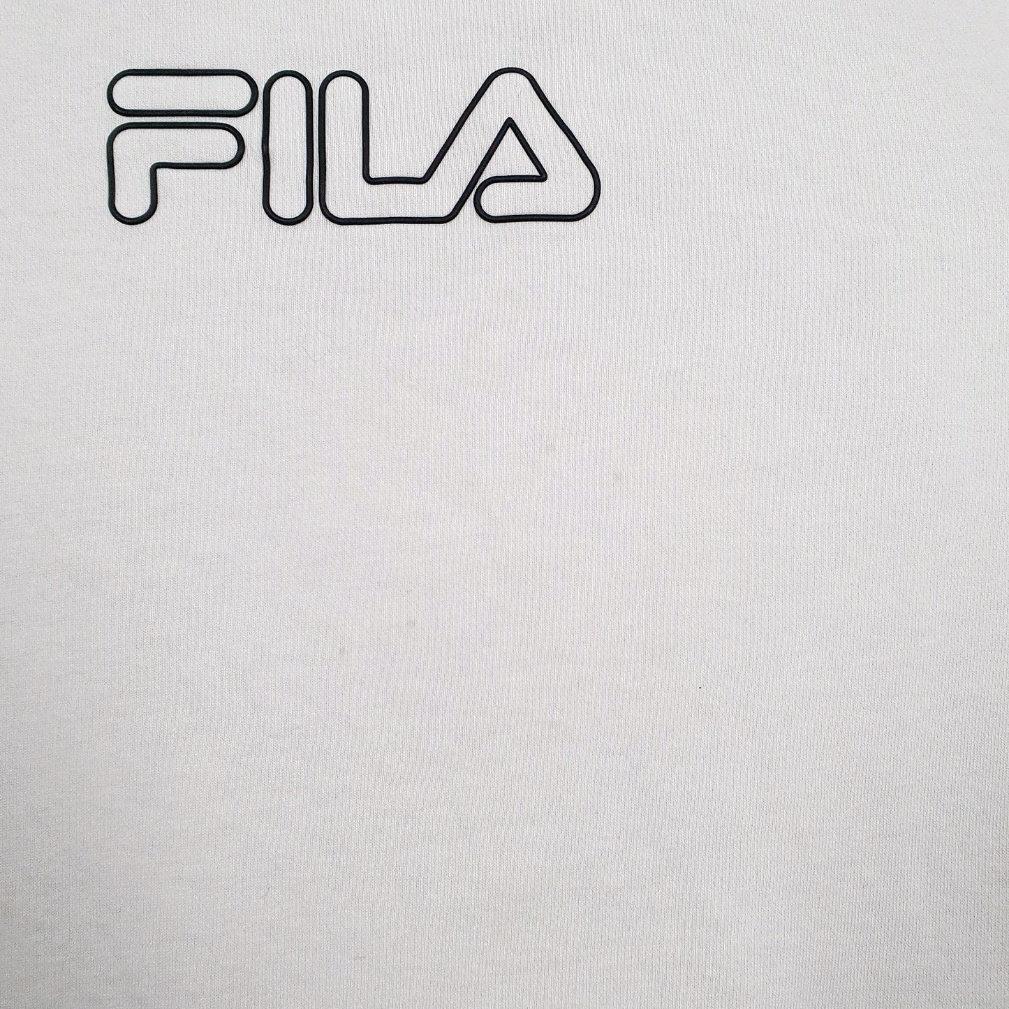 Womens White Fila  Crewneck Jumper
