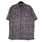 Mens Purple Eddie Bauer Vintage 00s Paisley Short Sleeve Shirt