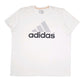 Womens White Adidas Spellout Climalite Short Sleeve T Shirt