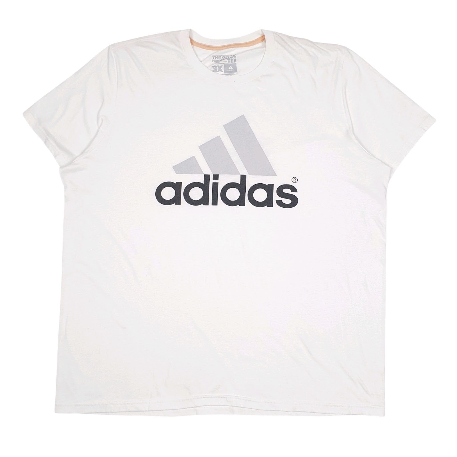 Womens White Adidas Spellout Climalite Short Sleeve T Shirt
