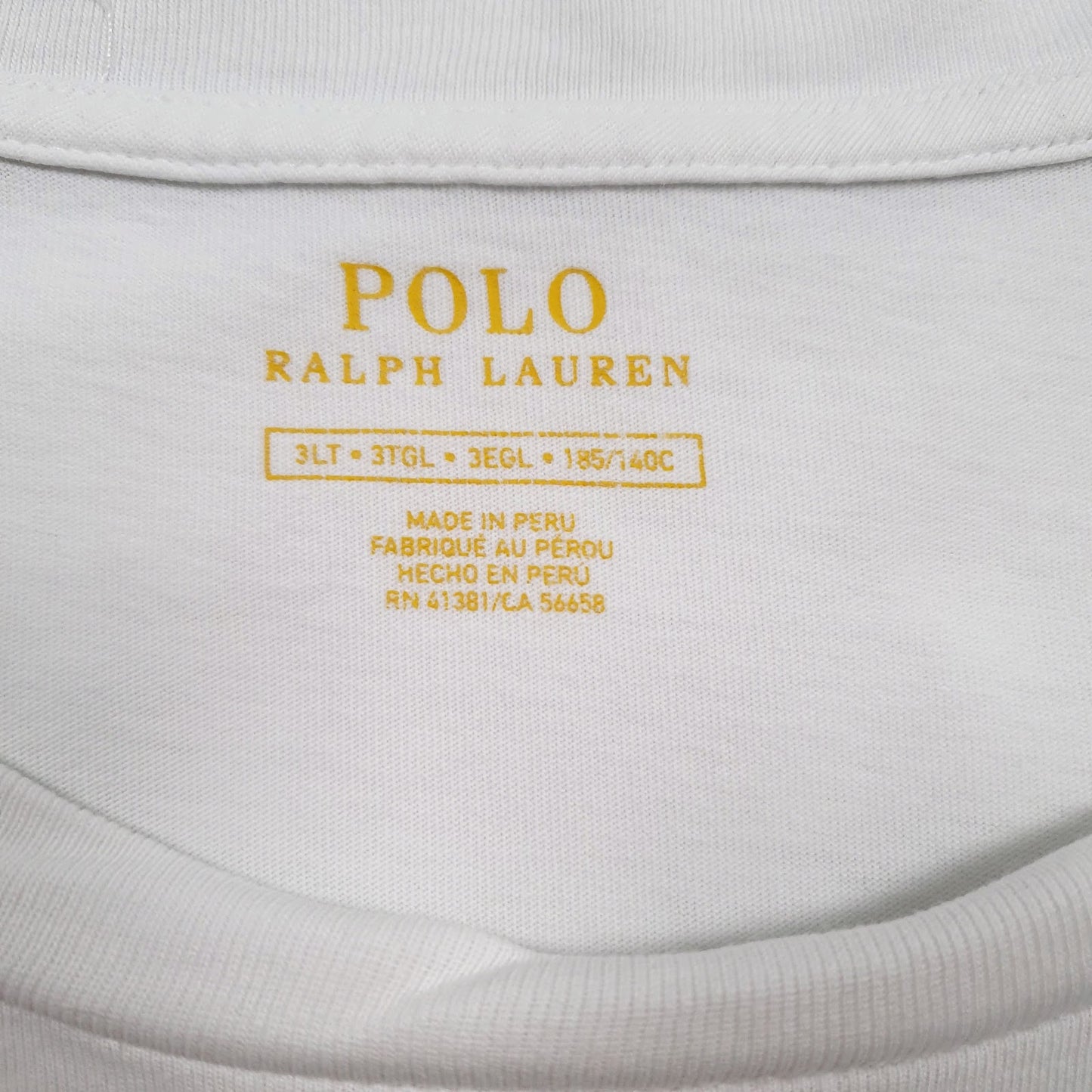 Mens White Polo Ralph Lauren Spellout  T Shirt