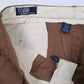Mens Brown Polo Ralph Lauren Vintage 90s Double Pleated  Trousers