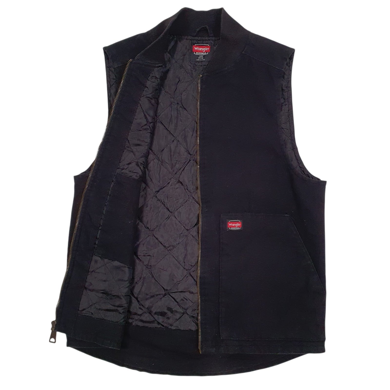 Mens Black Wrangler Workwear Padded  Coat