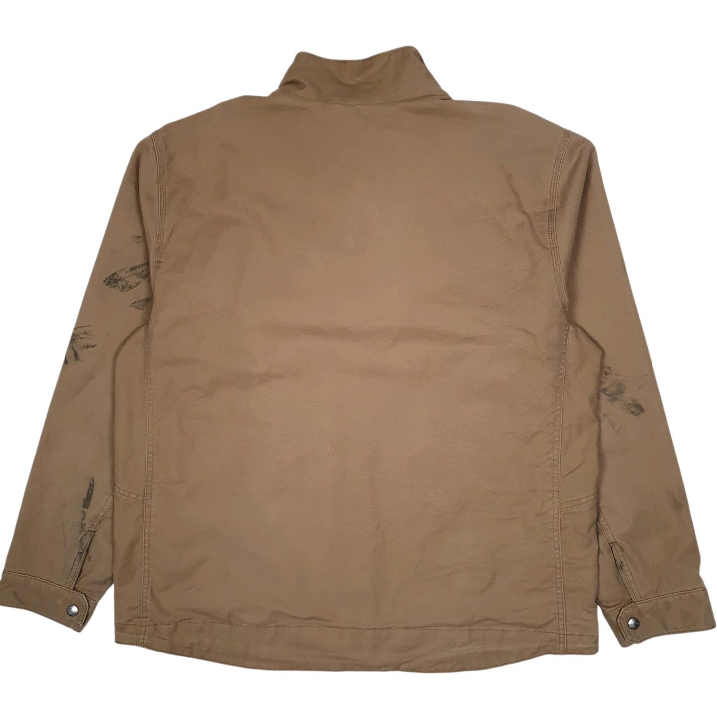 Mens Brown Carhartt Cryder Foreman Detroit Windbreaker Full Zip Coat