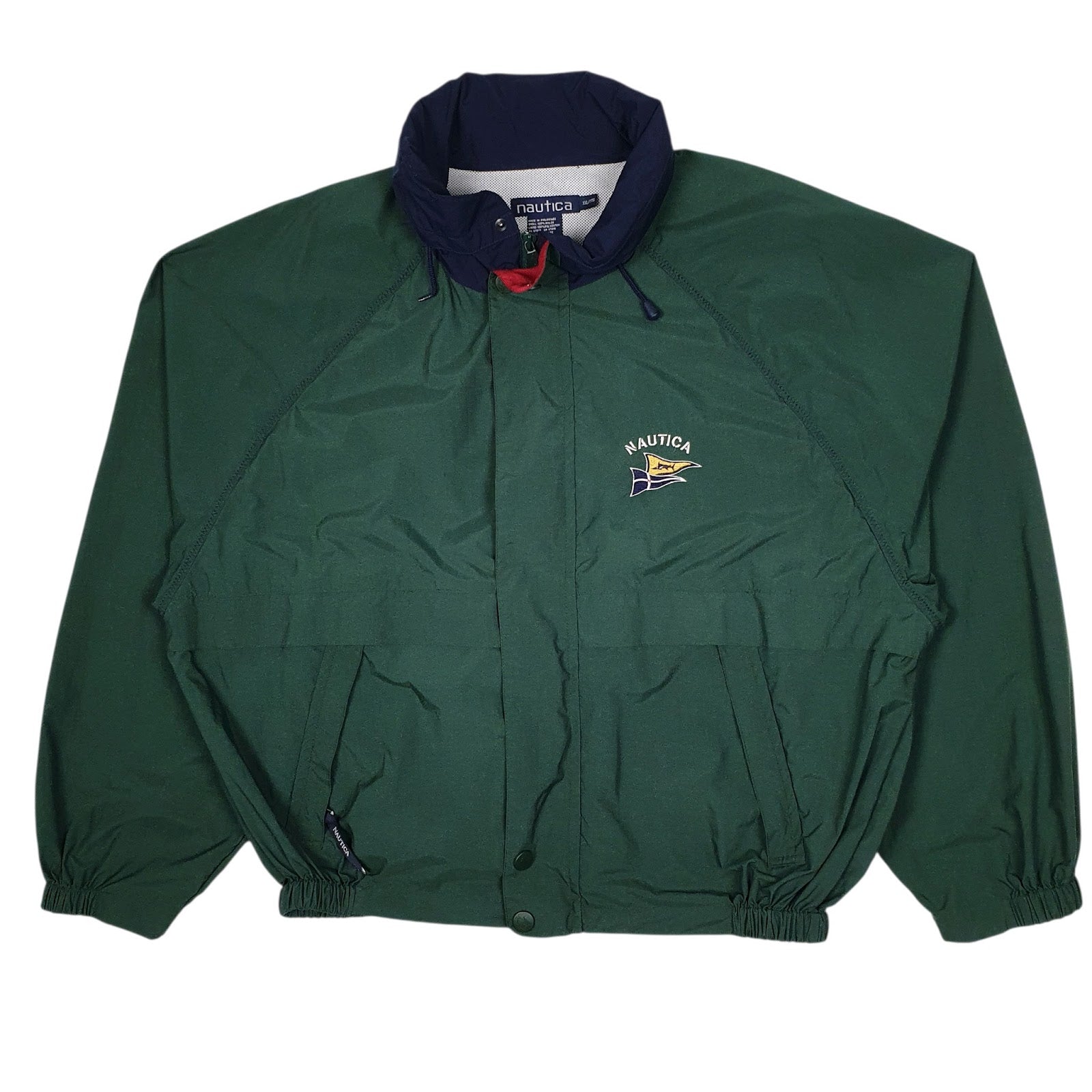 Mens Green Nautica Vintage 90s Sailing  Coat
