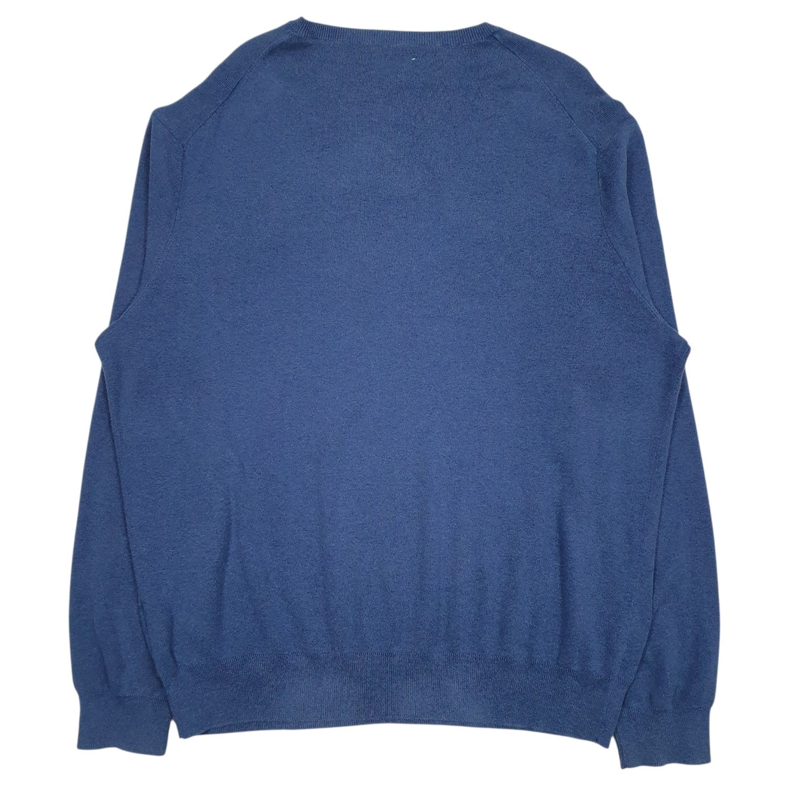 Mens Blue Polo Ralph Lauren Pima V Neck Jumper