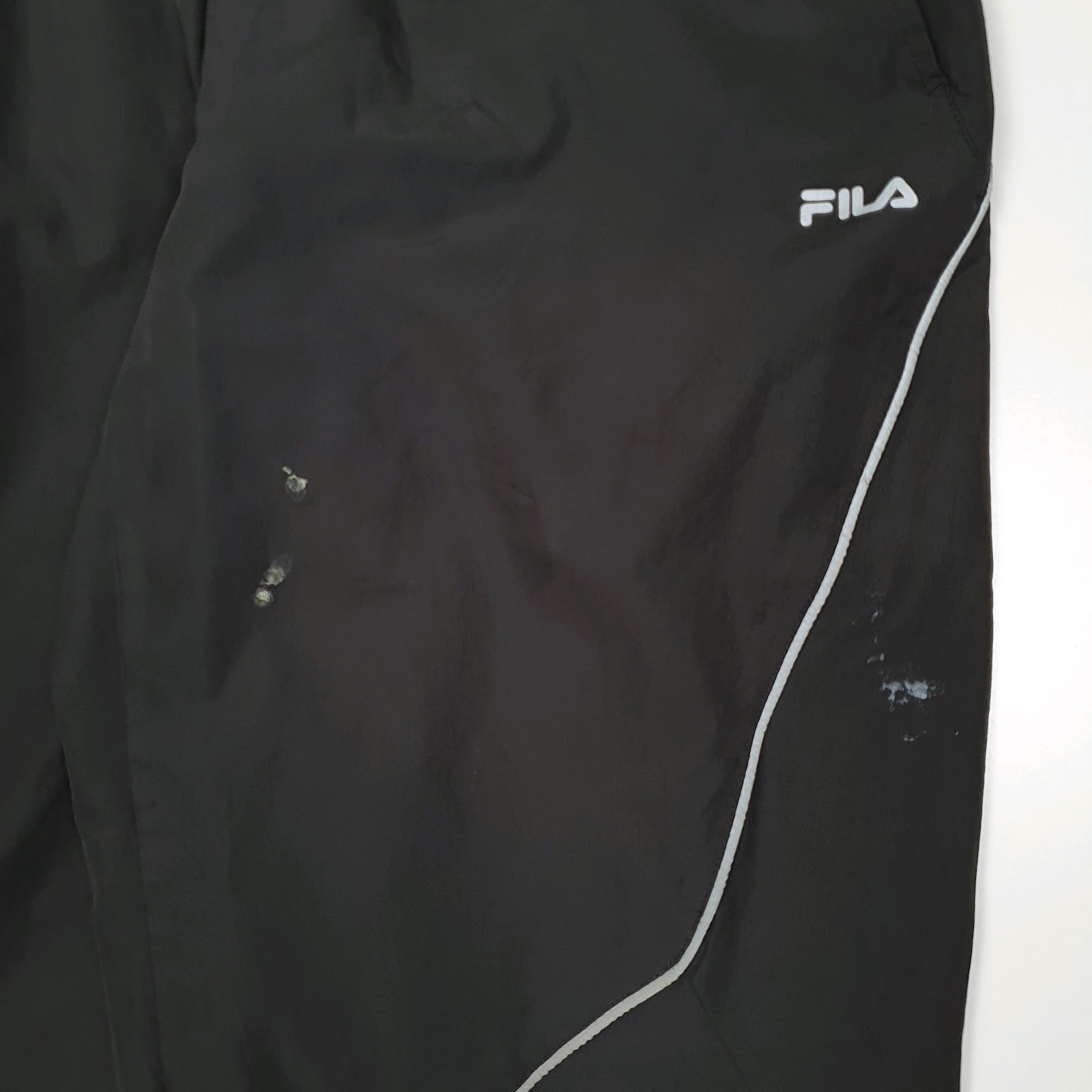 Mens Black Fila   Trousers