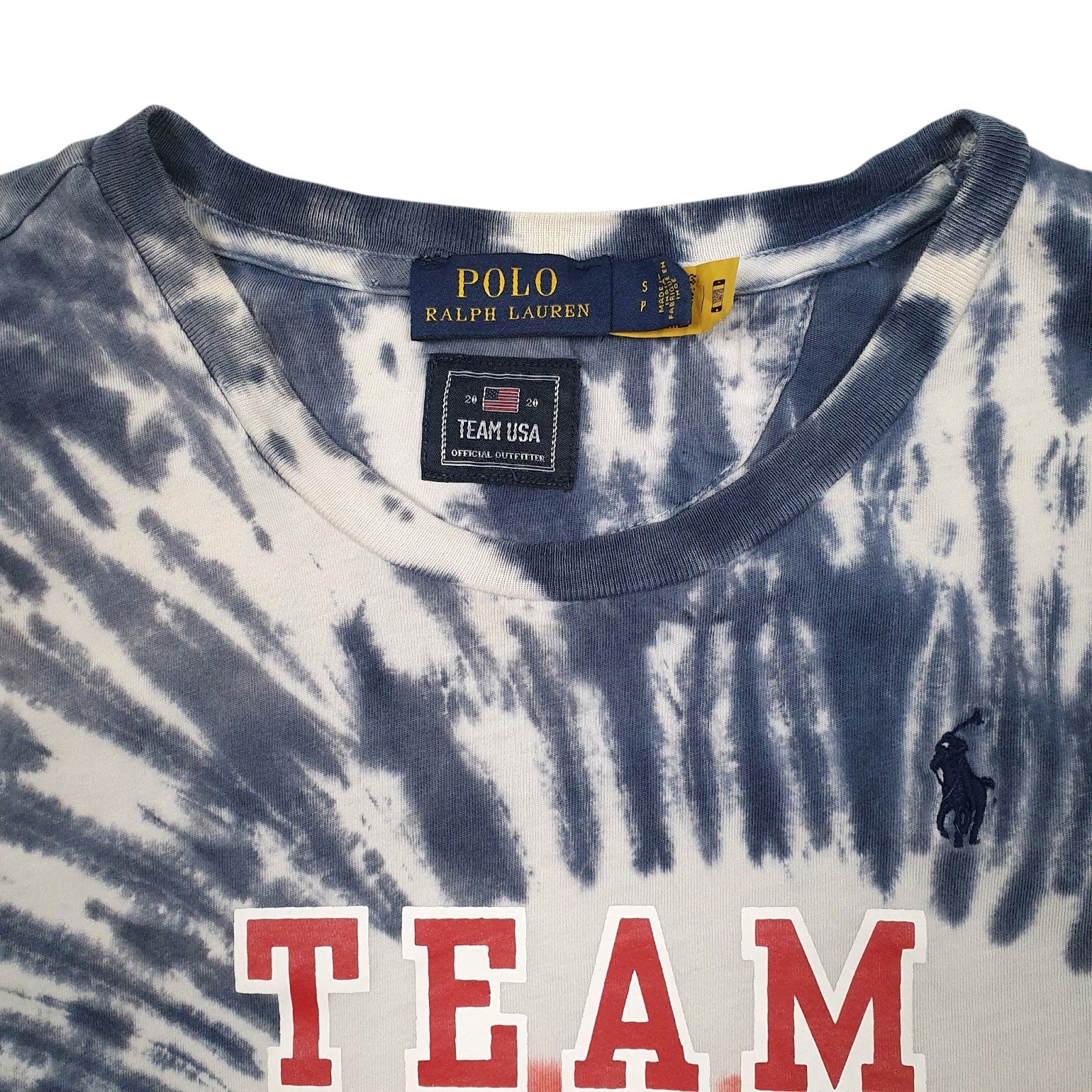 Mens Blue Polo Ralph Lauren Team USA Tie Dye  T Shirt