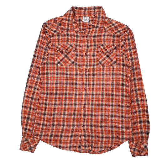Mens Red SHS Flannel Long Sleeve Shirt