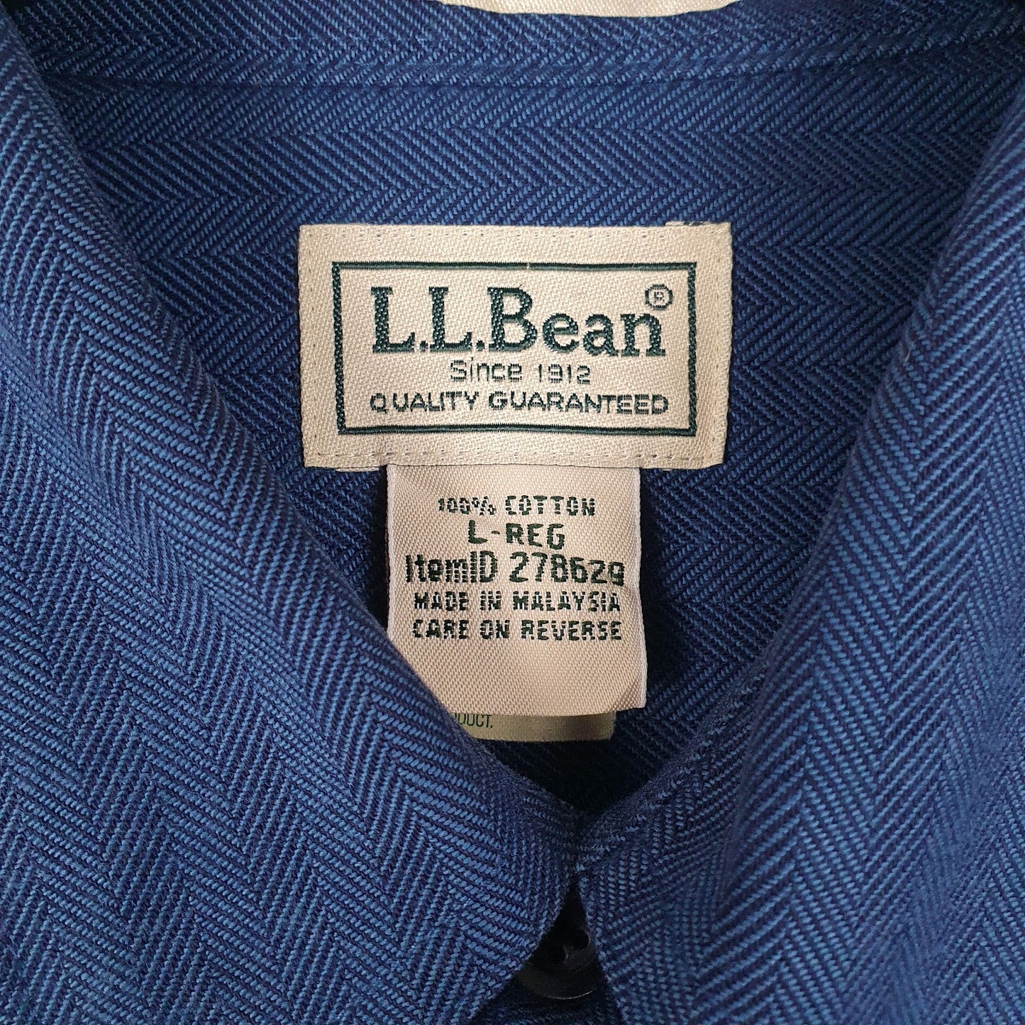 Mens Blue L.L.Bean   Shirt