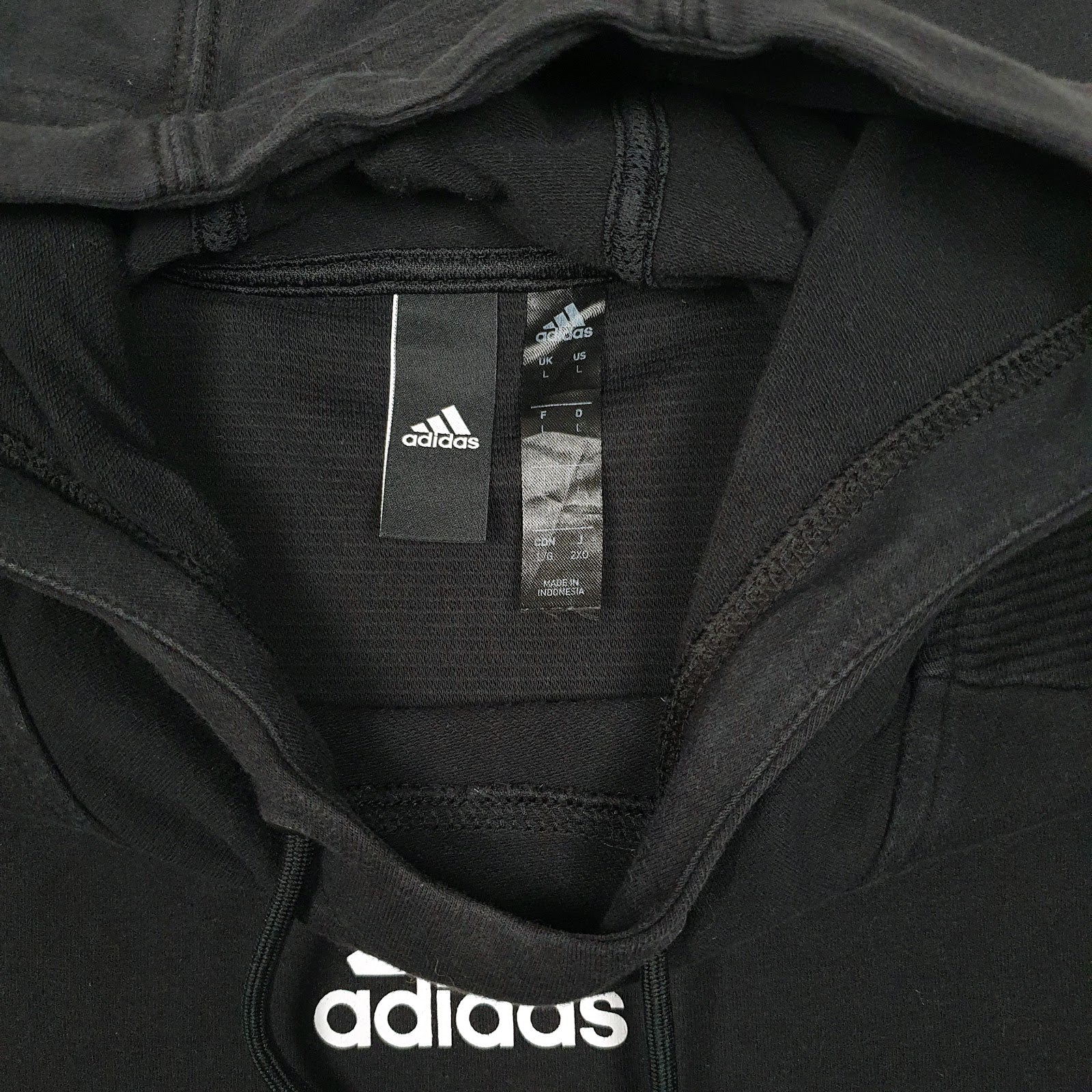 Womens Black Adidas  Hoodie Jumper