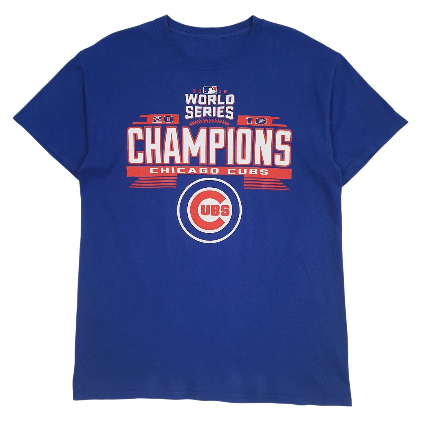 Mens Blue MLB World Series Chicago Clubs Short Sleeve T Shirt