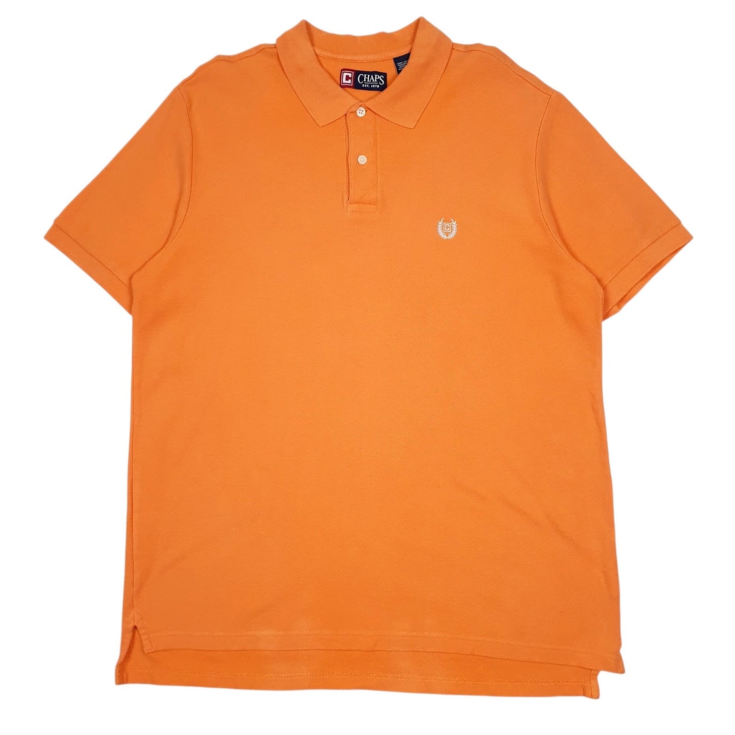 Mens Orange Chaps  Short Sleeve Polo Shirt