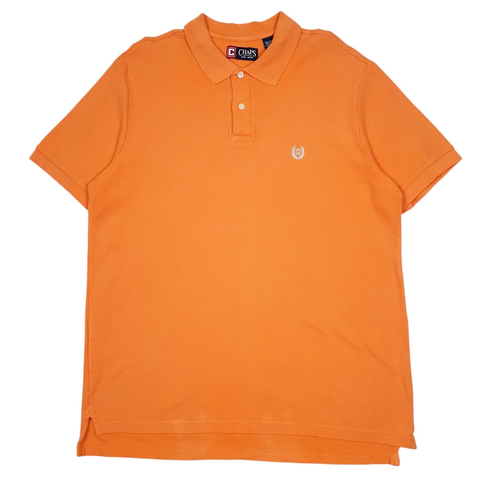 Mens Orange Chaps  Short Sleeve Polo Shirt